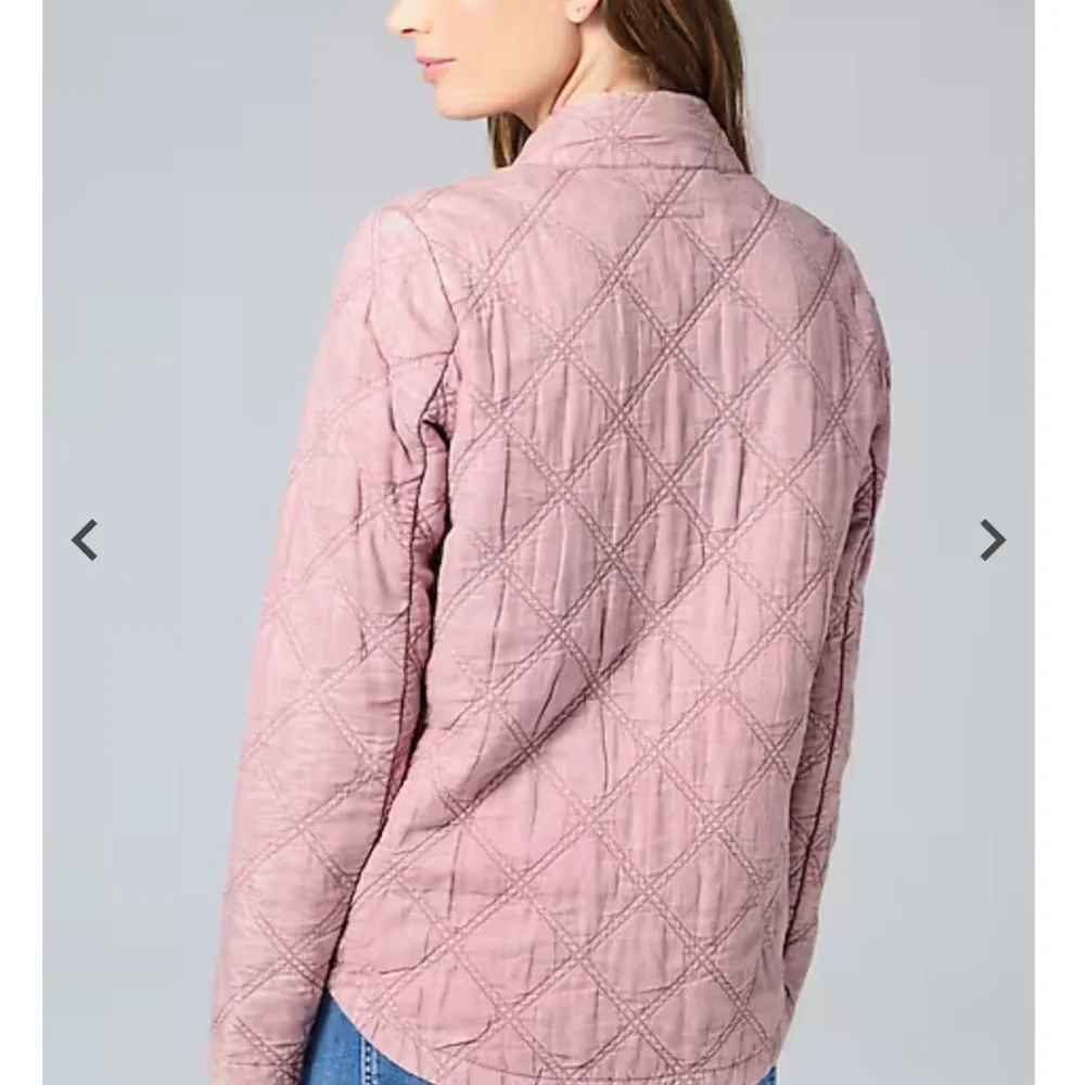 J. Jill Quilted Blush Utility Jacket - Picture 2 of 5